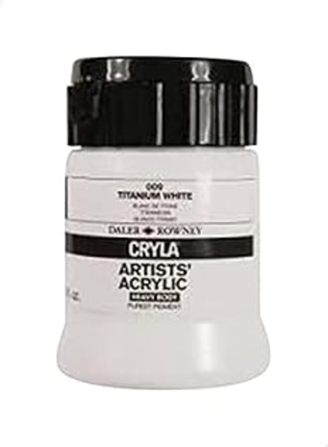 Daler Rowney 125500001 Cryla Acrylic Color, 500 ml - Zink White