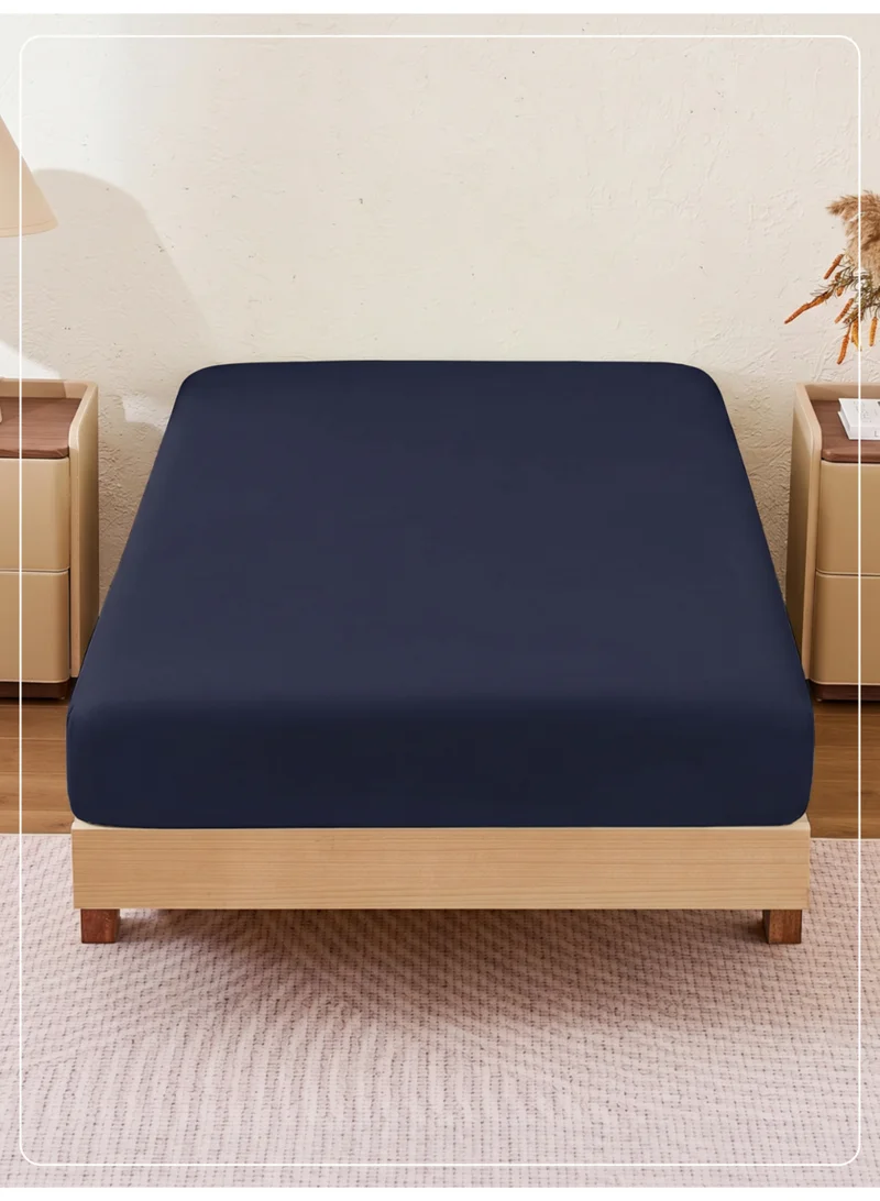 1 Pcs Twin Fitted Sheet 120x200 cm | OEKO-TEX Certified Brushed Microfiber Deep Pocket Sheet with All Around Elastic | Ultra Soft, Wrinkle Resistant, Easy Care, Safe for Sensitive Skin