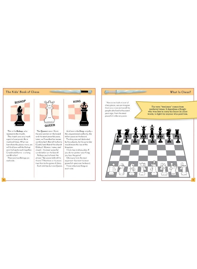 The Kids Book of Chess and Starter Kit: Learn to Play and Become a Grandmaster! Includes Illustrated Chessboard, Full-Color Instructional Book, and 32 Sturdy 3-D Cardboard Pieces  - Image 5