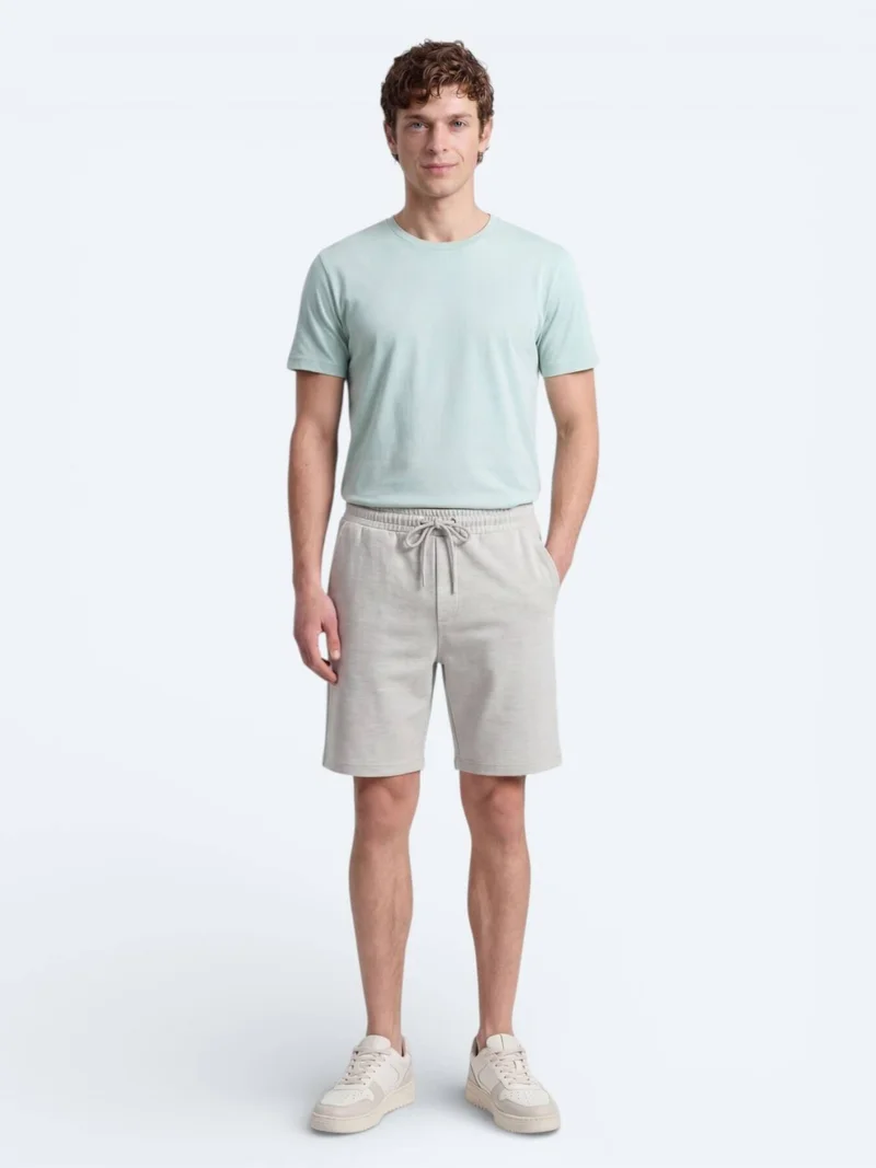 Kip See Green Knitting Regular Fit Casual Bermuda