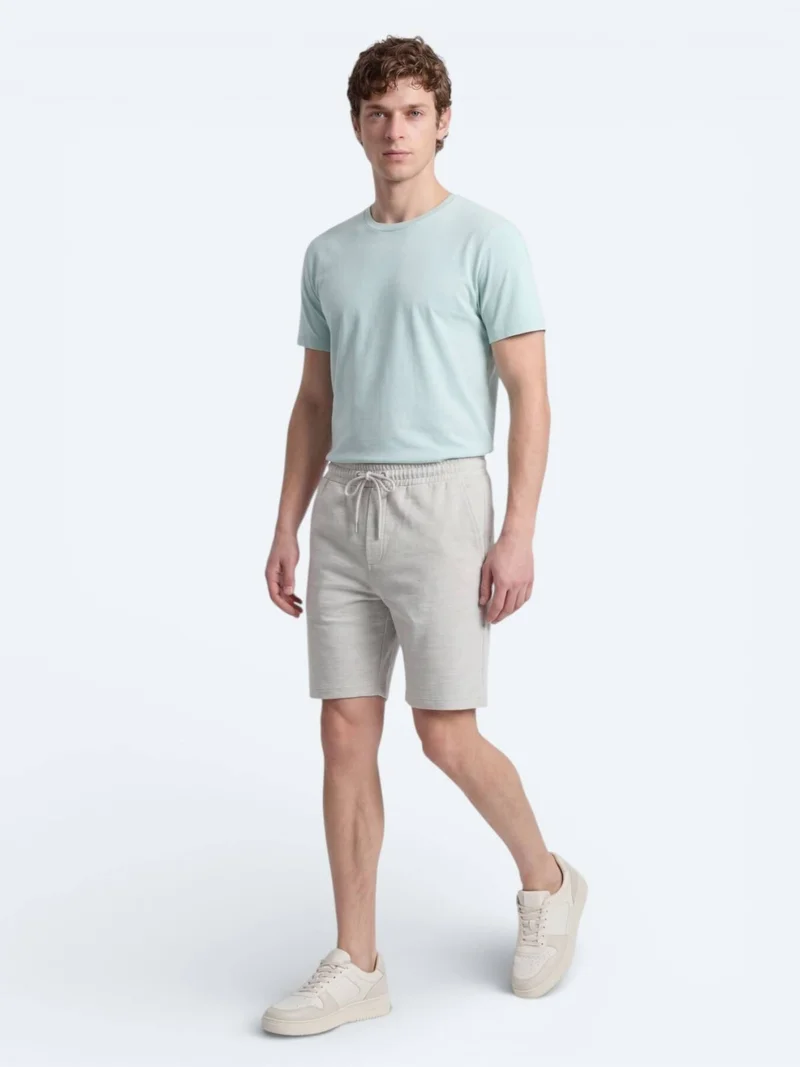 Kip See Green Knitting Regular Fit Casual Bermuda