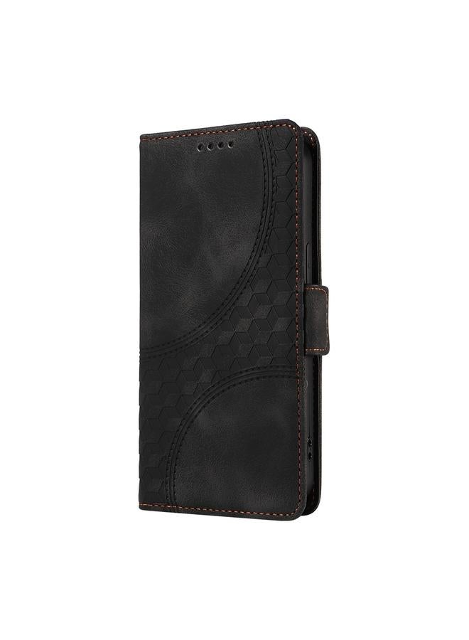 اس-توب جراب لهاتف Realme 13 Pro / 13 Pro+ / P1 Pro جراب هاتف جلدي منقوش عالميًا على شكل معين مرصع بالنجوم - Image 2