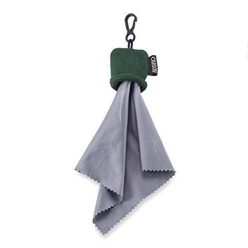 Carson Stuff-It Microfiber Lens Cloth Cleaning System for Eyeglasses, Smartphones, Tablets, Optics Lenses, Cameras and More, 6.25'' x 6.25'' - Green (SN-40GR) - Image 1