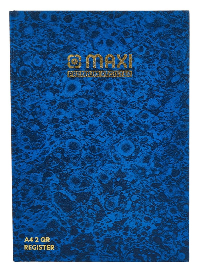 Maxi دفتر تسجيل مقاس A4 مكون من 4 قطع، 96 ورقة، غلاف أزرق - Image 2