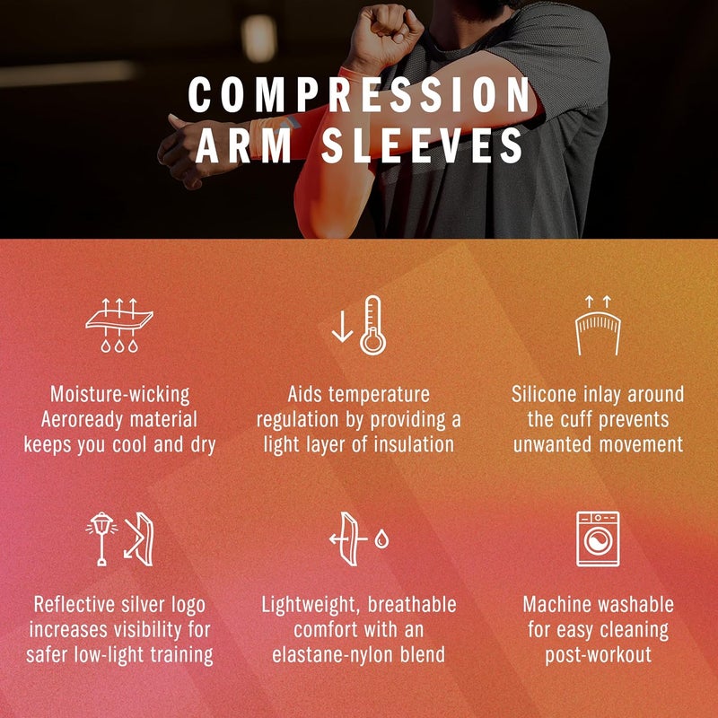 Adidas أكمام الذراع من أديداس أيروريدي كومب - أحمر - L/XL - Image 5