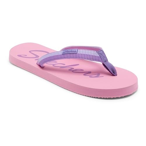 Skechers Womens COURTWALD INDIA Pink Lavender Casual Flip Flops, 6 UK - Image 1