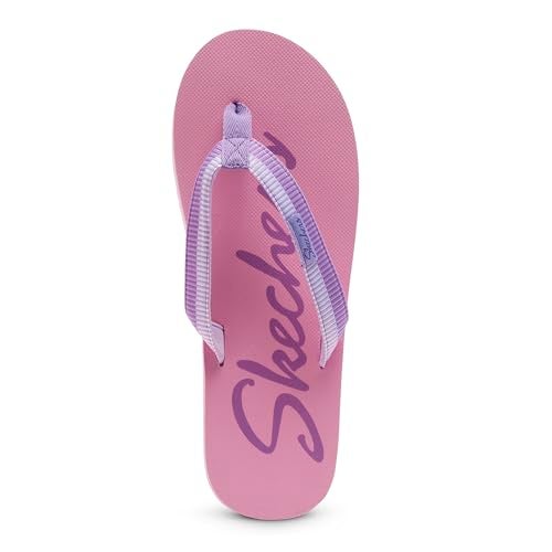 Skechers Womens COURTWALD INDIA Pink Lavender Casual Flip Flops, 6 UK - Image 2