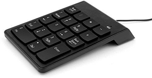 SPIN CART USB Numeric Keypad Portable Slim Mini Number Pad for Laptop Desktop Computer PC, Full Size 18 Key, Big Print Letters - Black - Image 4