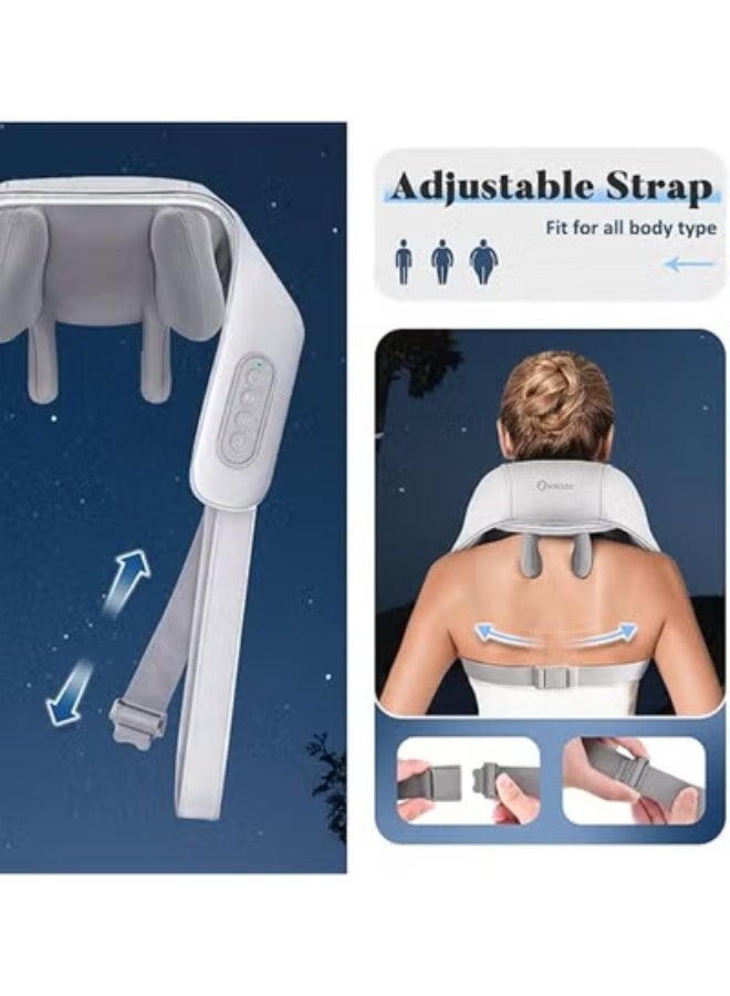 [Cordless Shiatsu Neck & Shoulder Massager] - 4D Deep Kneading Massage Pillow with Heat - Practical Pain Relief for Neck, Back & Traps - Ideal Gift - Image 5