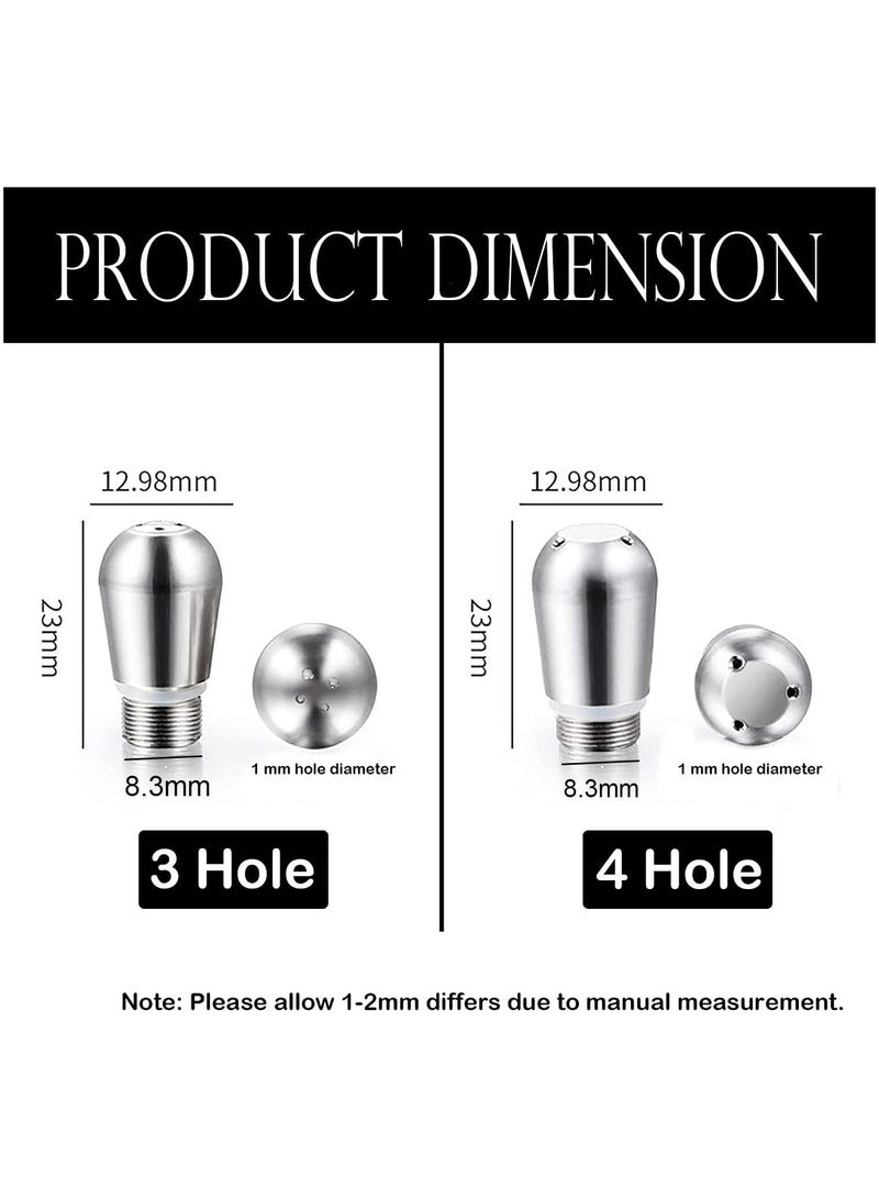 SYOSI Coffee Maker Steam N3&4 Hole Nozzle, 304 Stainless Steel Steam Wand Milk Foam Spout with Multiple Holes Steam Wand Tip for Breville 8 Series Espresso Machine Steam Wand Tip Part Replacement - Image 5