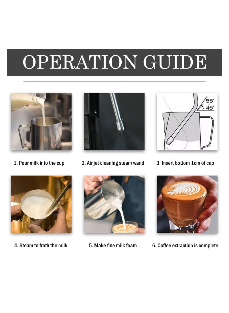 SYOSI Coffee Maker Steam N3&4 Hole Nozzle, 304 Stainless Steel Steam Wand Milk Foam Spout with Multiple Holes Steam Wand Tip for Breville 8 Series Espresso Machine Steam Wand Tip Part Replacement - Image 2