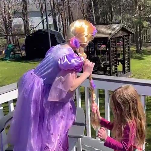 Sincere Party بارتيا سيدة الأميرات، باروكة رابونزل بلاتين للشابات لحفلة الهالوين، تمثيل أدوار - Image 2