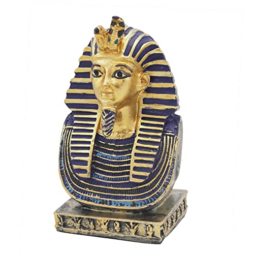 Kocris Casa Aquarium Egyptian Pharaoh Fish Tank Decorations Ancient Egypt Reptile Turtle Lizard Spider Tanks Terrarium Décor Ornament Pet Gold - Image 1