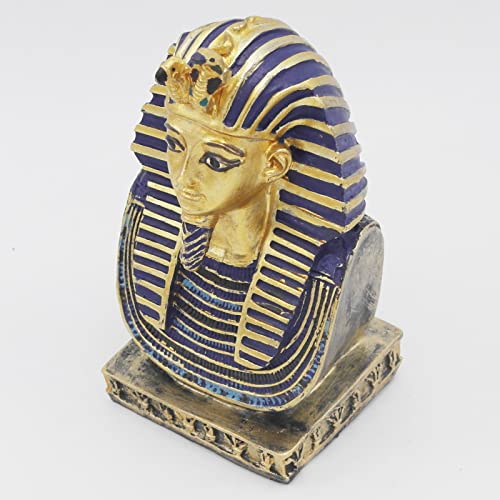 Kocris Casa Aquarium Egyptian Pharaoh Fish Tank Decorations Ancient Egypt Reptile Turtle Lizard Spider Tanks Terrarium Décor Ornament Pet Gold - Image 2