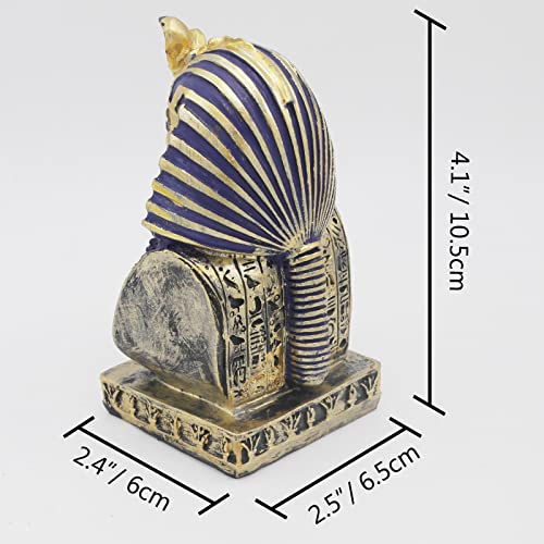 Kocris Casa Aquarium Egyptian Pharaoh Fish Tank Decorations Ancient Egypt Reptile Turtle Lizard Spider Tanks Terrarium Décor Ornament Pet Gold - Image 4
