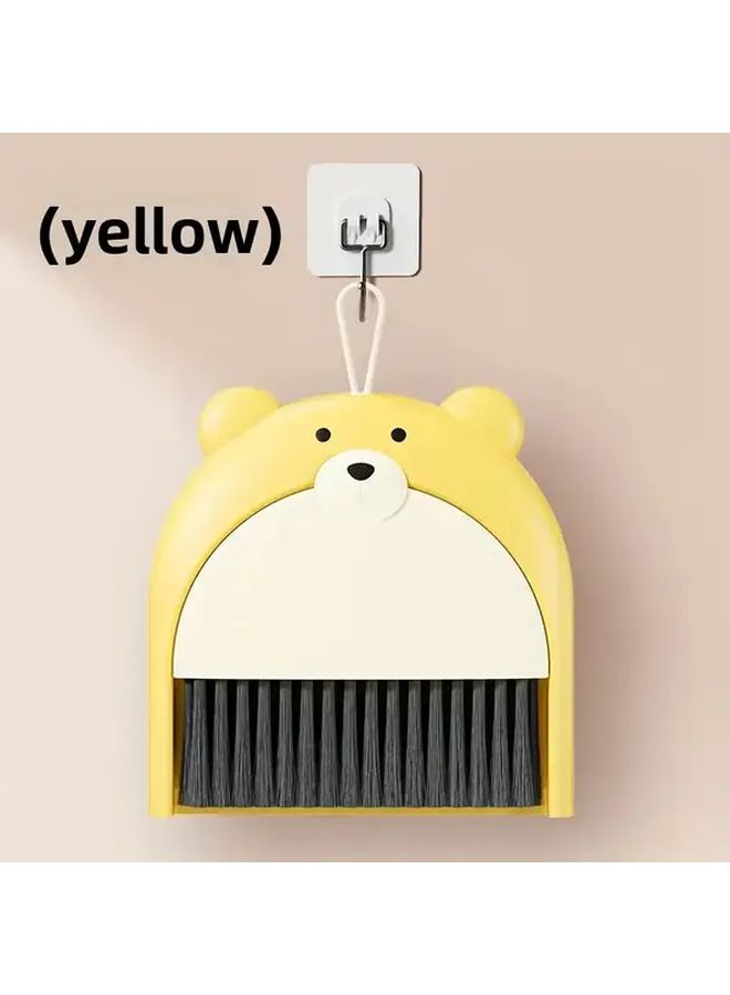 Grey Mini Broom And Dustpan Set With Keyboard Cleaning Brush For Desk Organization - Image 5