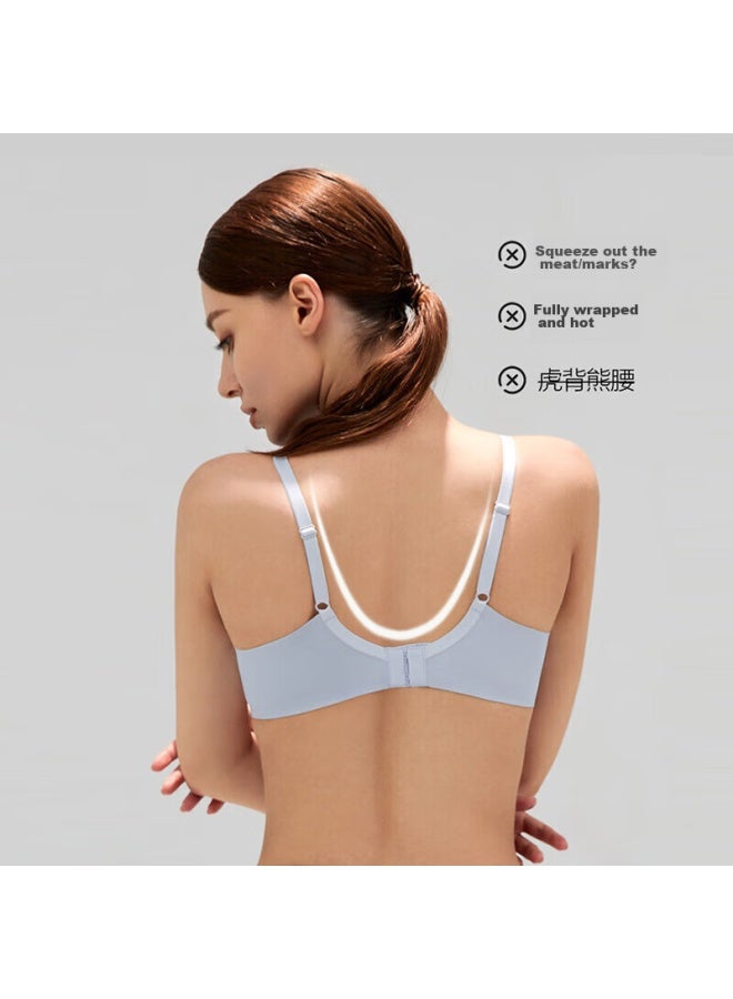 Embry Form Anli Fang Song Yi Same Style Wind Nest Cup Thin Slimming Bra Women's Underwear Ebw0457 Sky Blue Lbl 85b - Image 1