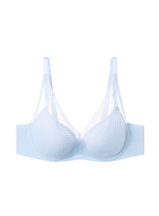 Embry Form Anli Fang Song Yi Same Style Wind Nest Cup Thin Slimming Bra Women's Underwear Ebw0457 Sky Blue Lbl 85b - Image 4