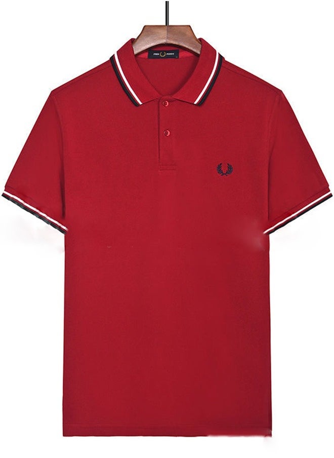 FRED PERRY - Essential Logo Printed Polo Shirt Twin Tipped Shirt Classic Style and Comfortable Fit - Image 1