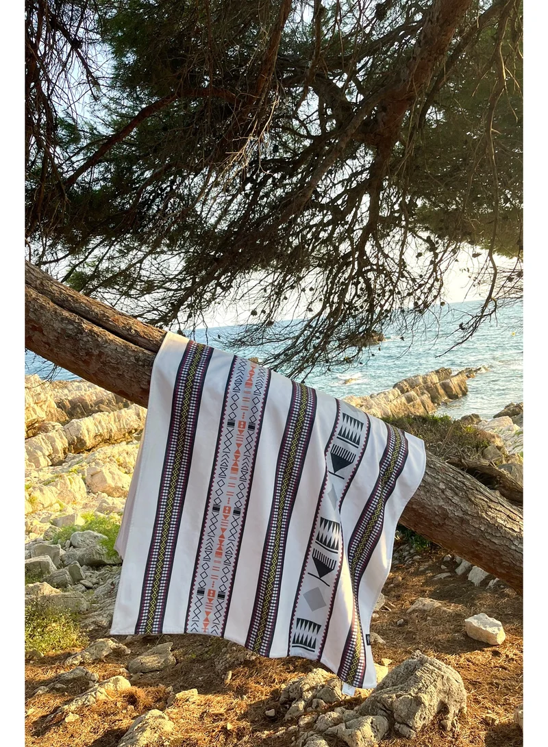 BU Towels Sadu Beach Towels | Eco-Friendly | Ultra-Soft &amp; Lightweight | Made from Bamboo viscose, &amp; recycled polyester (90 x 170 cm)
