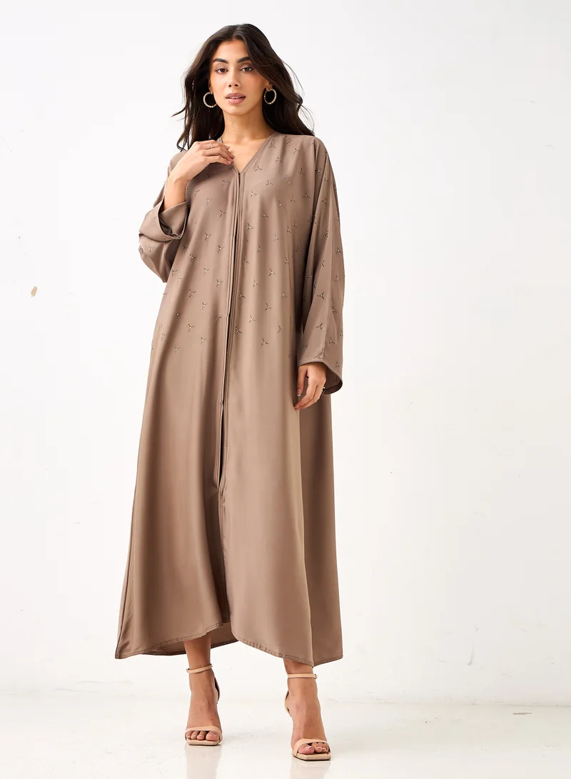 Hadiyath Al Madinah Celeste Crystal Abaya - HM