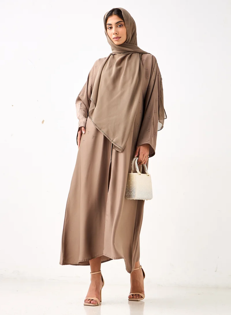 Hadiyath Al Madinah Celeste Crystal Abaya - HM