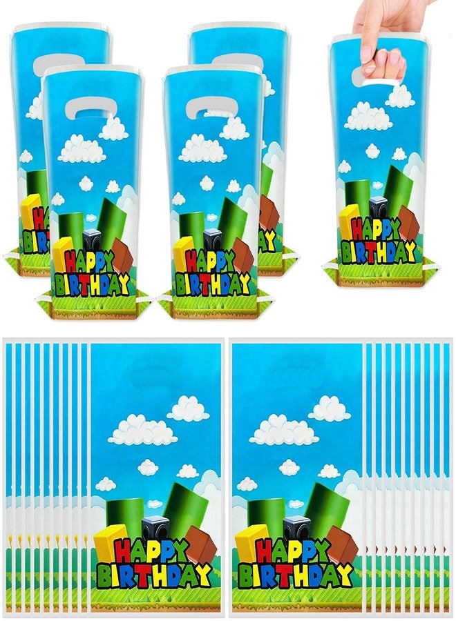 OULUN 30Pcs Super Bros Party Gift Bags,Cartoon Game Party Candy Bags,Girl and Boy Birthday Supplies Decorates - Image 1