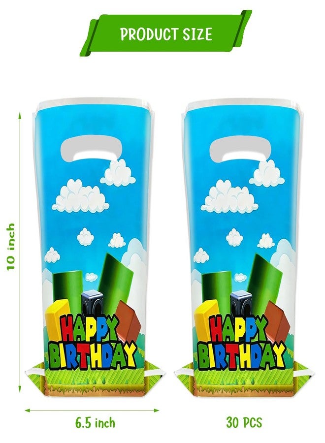 OULUN 30Pcs Super Bros Party Gift Bags,Cartoon Game Party Candy Bags,Girl and Boy Birthday Supplies Decorates - Image 2