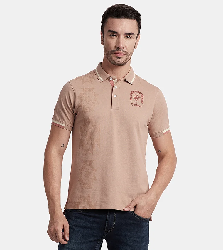 BEVERLY HILLS POLO CLUB Logo Embroidered Short Sleeves Polo T-Shirt