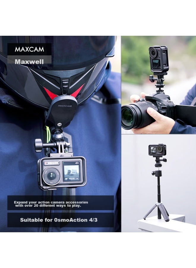 Maxcam/Maisikamu Aluminum Alloy Backpack Clip For Dji Osmo Action 5/4 Pro Action Camera, Shoulder Strap Clip, Fixed Bracket Accessory - Image 3