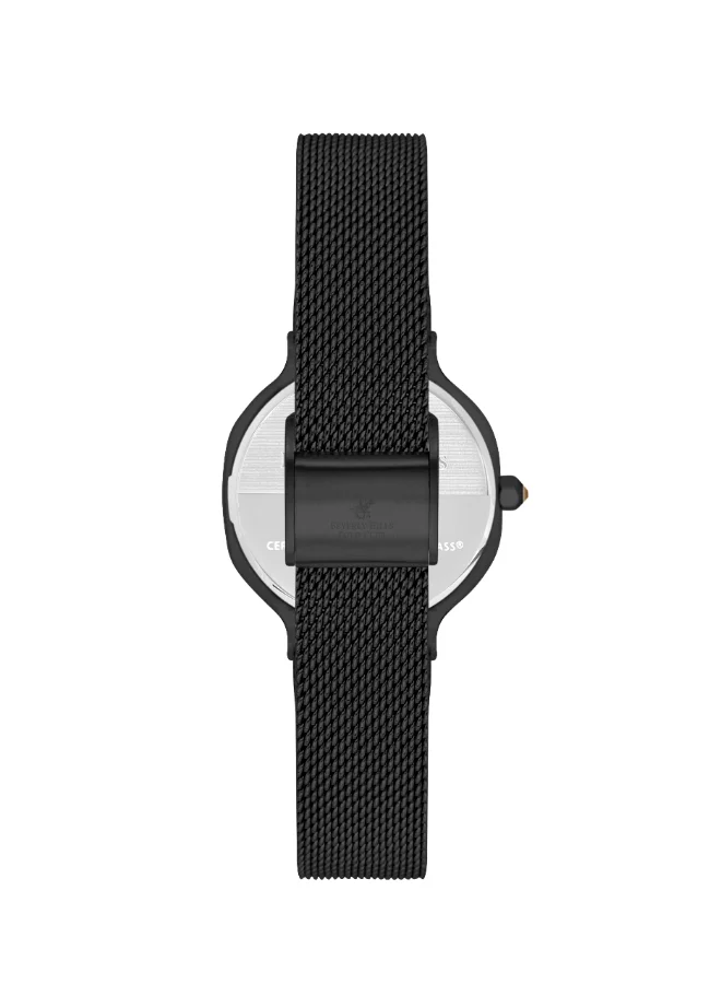 بيفرلي هيلز بولو كلوب Polo Club Women's Watch, Analog Display and Stainless Steel Strap - BP3621X.650, Black