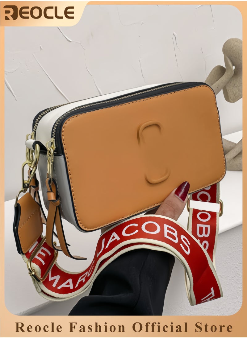 REOCLE Women's Crossbody Bag Shoulder Bag with Adjustable Wide Strap Square Camera Crossbody Purse HandBag Simple Trendy Small Shoulder Bag  - Image 1