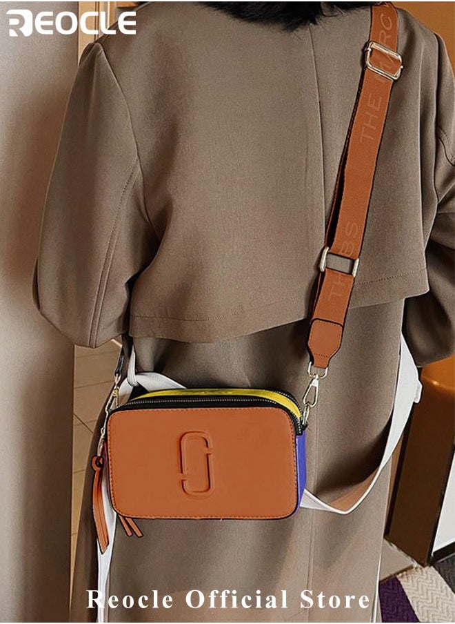 REOCLE Women's Crossbody Bag Shoulder Bag with Adjustable Wide Strap Square Camera Crossbody Purse HandBag Simple Trendy Small Shoulder Bag  - Image 2