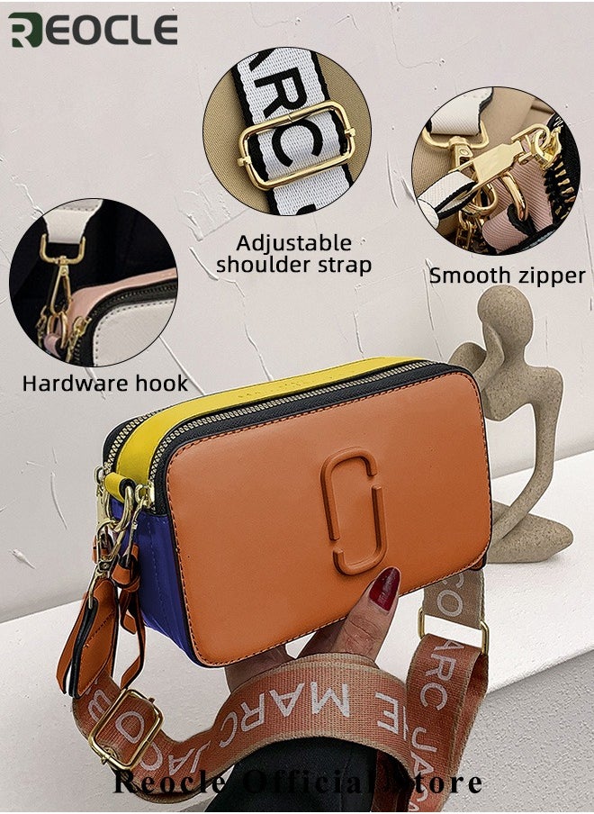 REOCLE Women's Crossbody Bag Shoulder Bag with Adjustable Wide Strap Square Camera Crossbody Purse HandBag Simple Trendy Small Shoulder Bag  - Image 5