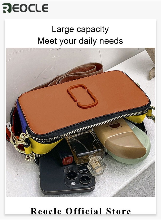 REOCLE Women's Crossbody Bag Shoulder Bag with Adjustable Wide Strap Square Camera Crossbody Purse HandBag Simple Trendy Small Shoulder Bag  - Image 4