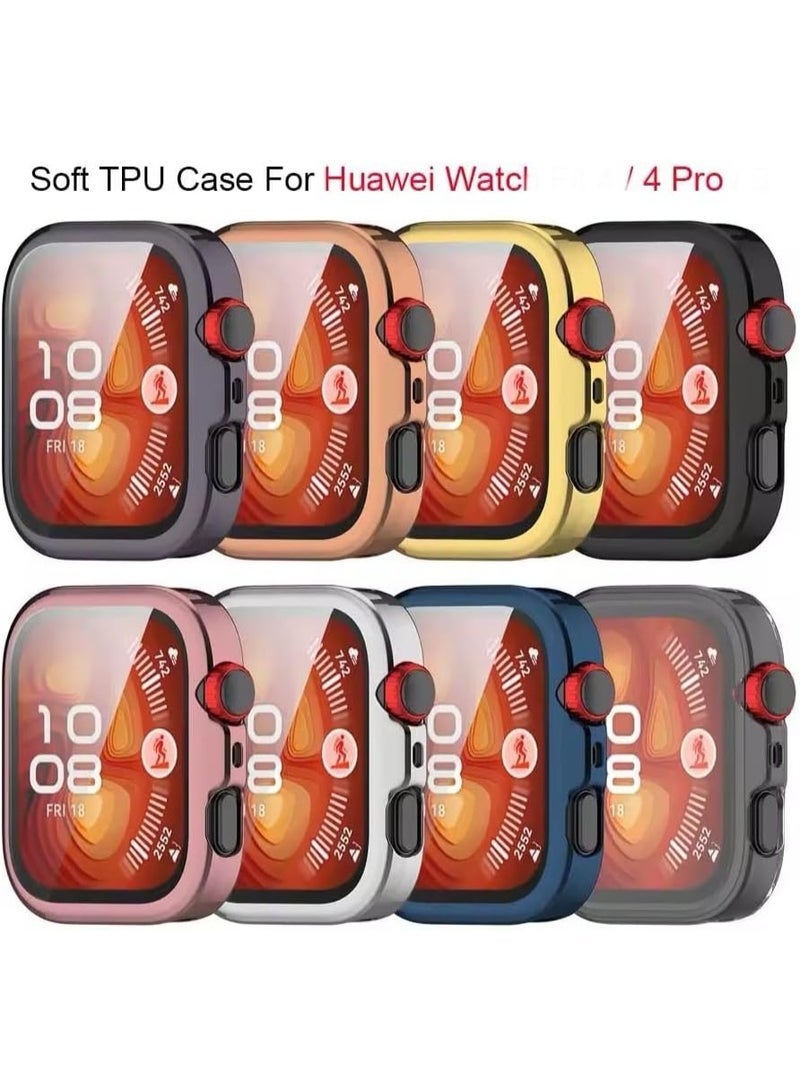 ten.tech Cover Compatible with Huawei Watch Fit 4 Pro, PC + Tempered Film All Including, Anti-Scratch Protective Case Compatible with Huawei Watch Fit 4 Pro. Black - Image 2