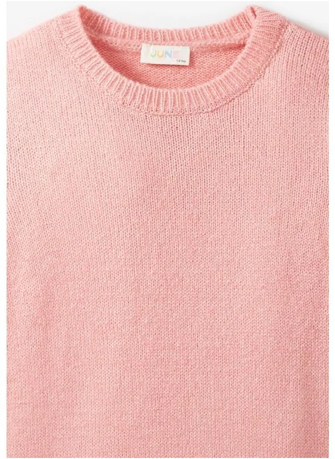 جون June Girl Basic Plain Sweater Pink