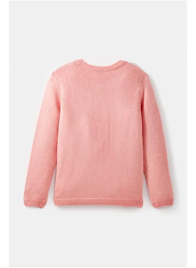 جون June Girl Basic Plain Sweater Pink