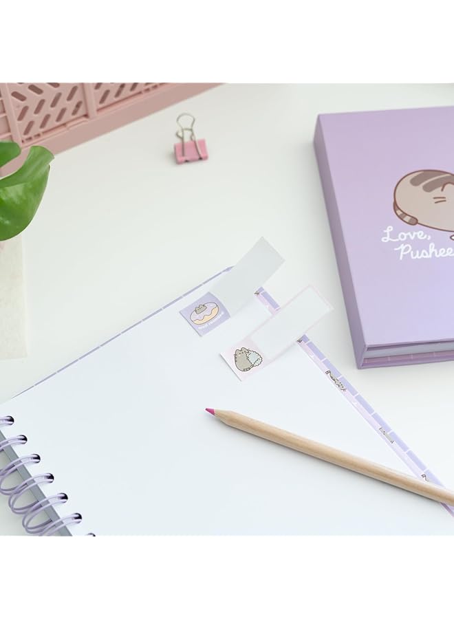 إيروريكس مجموعة مخطط أسبوعي وملاحظات لاصقة من Pusheen، 5 دفاتر ملاحظات بأحجام مختلفة ومغلفات ملاحظات لاصقة، هدايا Pusheen، قرطاسية Pusheen، بضائع Pusheen - Image 4