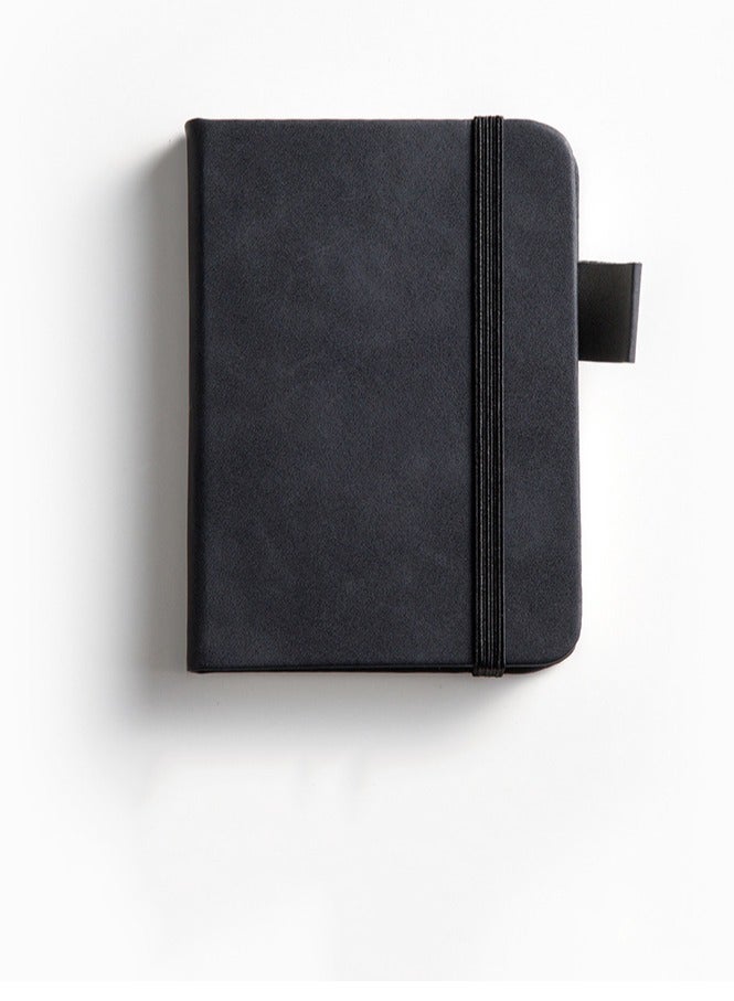 Pocket Notebook Journal, Hardcover Small Mini Notebook with Pen for Work, 3.7 x 5.7 A6 Notebook Preppy Style, Premium Thick Lined Paper, Black - Image 1