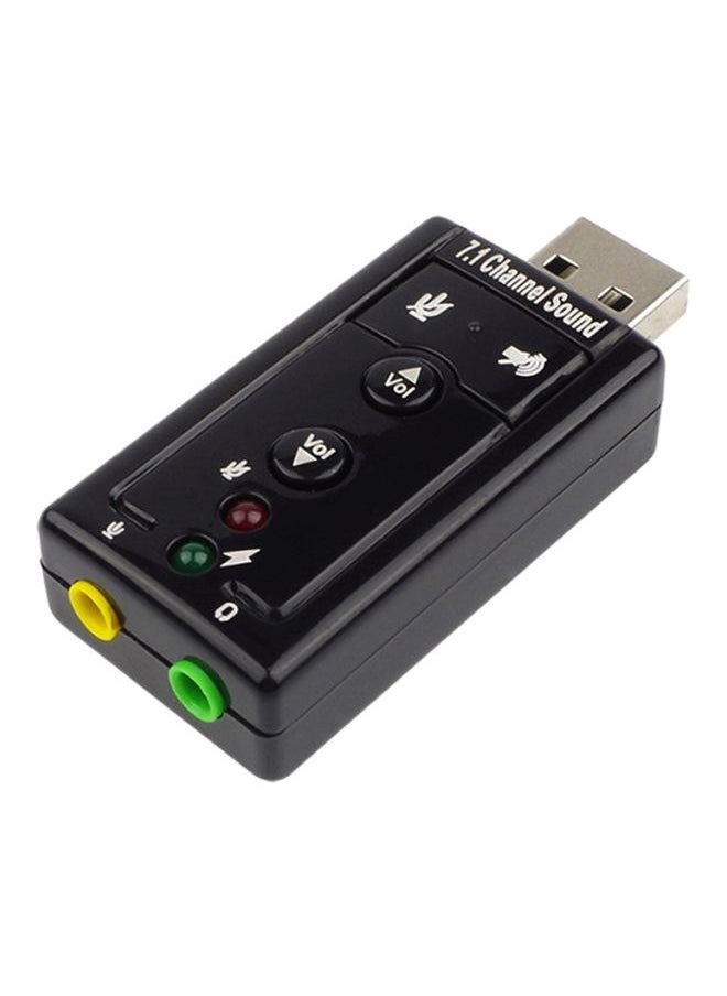 DUSALA 7.1 Channel External USB Sound Card Black  - Image 2