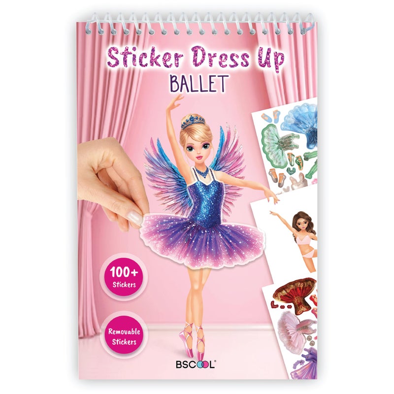 BSCOOL Sticker Dress Up Ballet Sticker Activity Book for Kids Learn Girls Fashion Design for Ballet with Stickers and Guides for Kids 5 and up with 100 Removable Stickers - Image 2