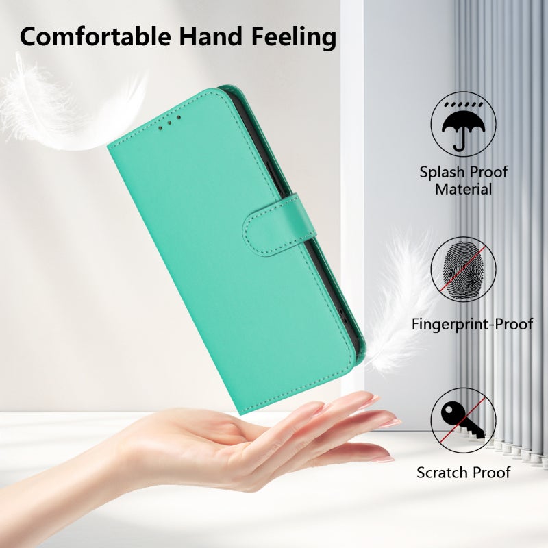 HuHa Case Cover For OPPO Reno9 5G / Reno9 Pro 5G Skin Feel Solid Color Leather Phone Case with Lanyard(Green) - Image 5