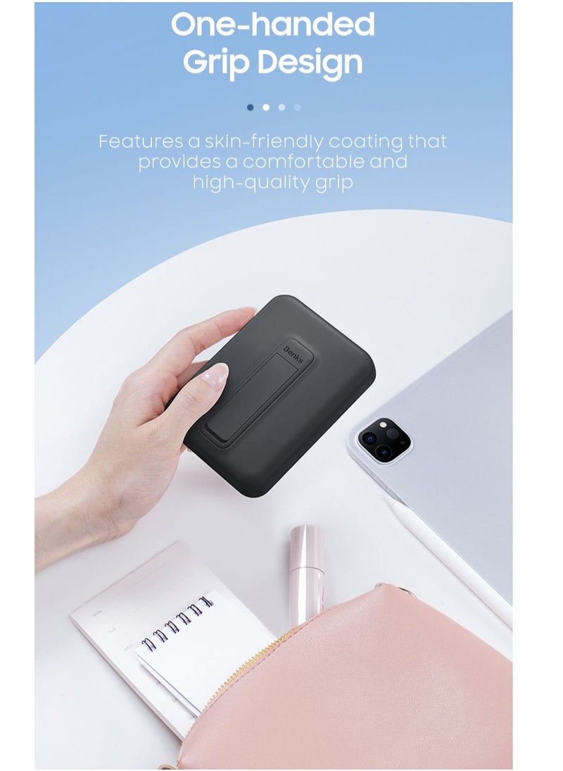 Benks - Benks Magnetic Power Bank, 6,000mAh Foldable Kickstand Wireless Portable Charger, MagSafe Battery Pack for iPhone 15/14/13/12 Series Black - Image 1