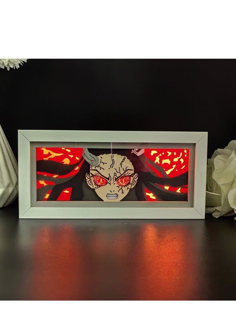 general Demon Slayer: Kimetsu no Yaiba Paper Cut Sculpture Night Light, Anime Nezuko Kamado Paper Cut Sculpture Night Light,Dual Power (AC/Battery), 16 Colors with Brightness Adjustment， Remote Control Over 15m - Image 2