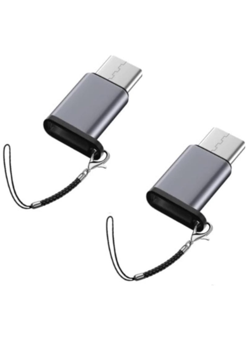 erorex - Pack of 2 - Lightning to Type-C adapter,USB C Male to Lightning Female Adapter, USB Type C to Lightning Connector for iPhon 15/15 Plus/15 Pro/15 Pro Max,iPad Air,Galaxy,Pixel,Support Charging - Image 1