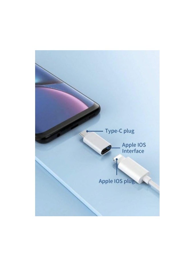 erorex - Pack of 2 - Lightning to Type-C adapter,USB C Male to Lightning Female Adapter, USB Type C to Lightning Connector for iPhon 15/15 Plus/15 Pro/15 Pro Max,iPad Air,Galaxy,Pixel,Support Charging - Image 1