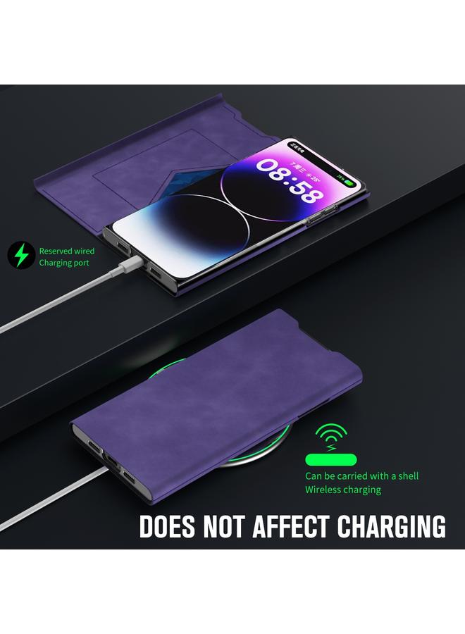 اس-توب جراب هاتف iPhone 13 مصنوع من جلد نابا المغناطيسي مع حامل - Image 2