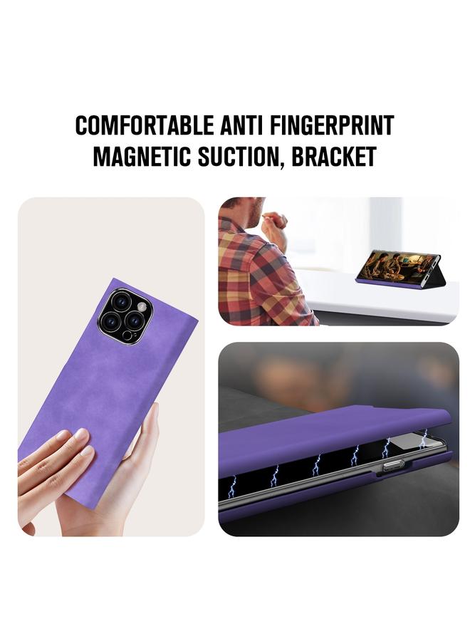 اس-توب جراب هاتف iPhone 13 مصنوع من جلد نابا المغناطيسي مع حامل - Image 5