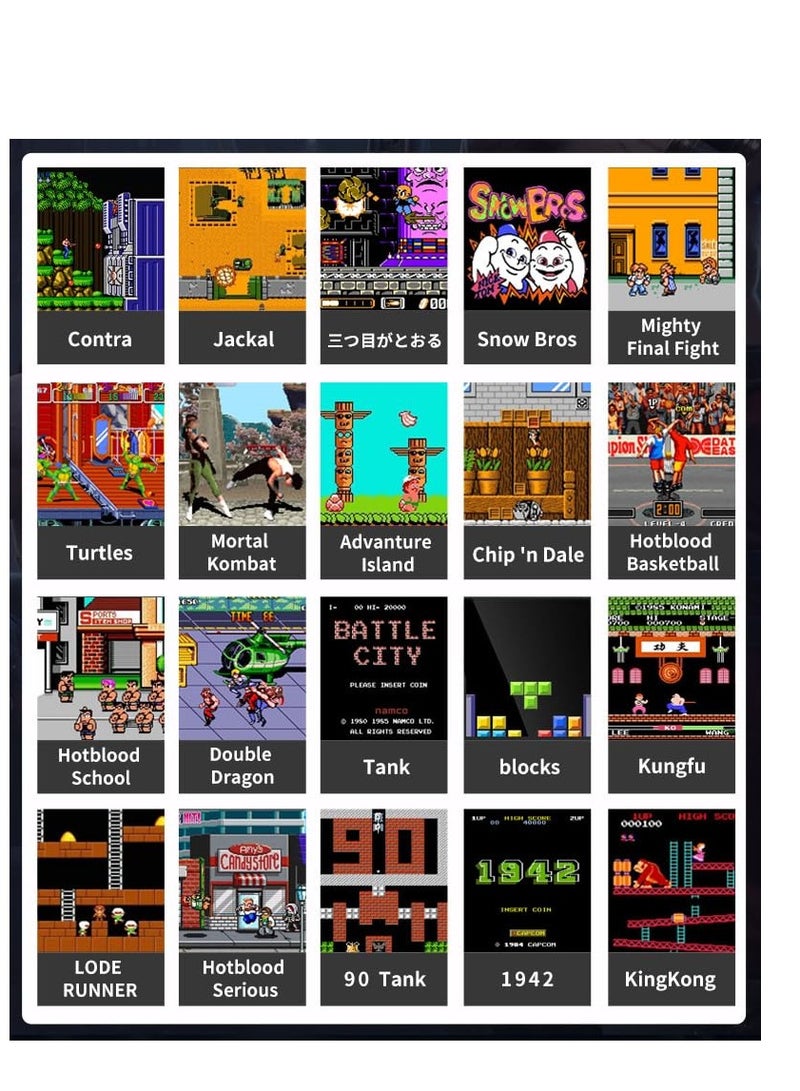 SYOSI 8-bit 520 in 1 Classic Retro Games Handheld Gamepad Game Console - 2.5 inch Screen Rechargeable AV TV Out 2 Player Gamepad (Black) - Image 2